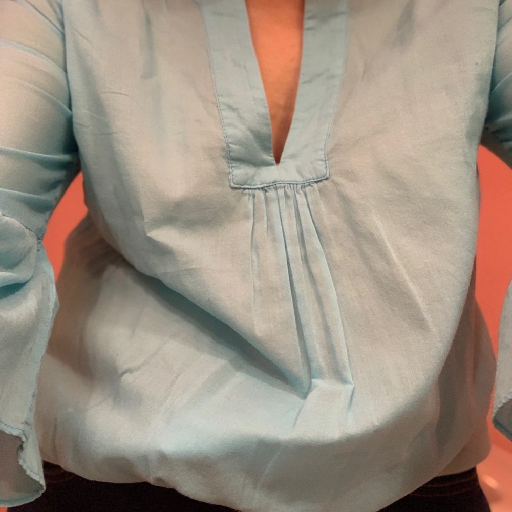NWOT J CREW 3/4 sleeve cotton blouse size S.